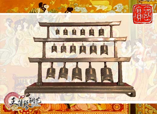 山東客戶定制17件古編鐘，迎賓編鐘古樂(lè)